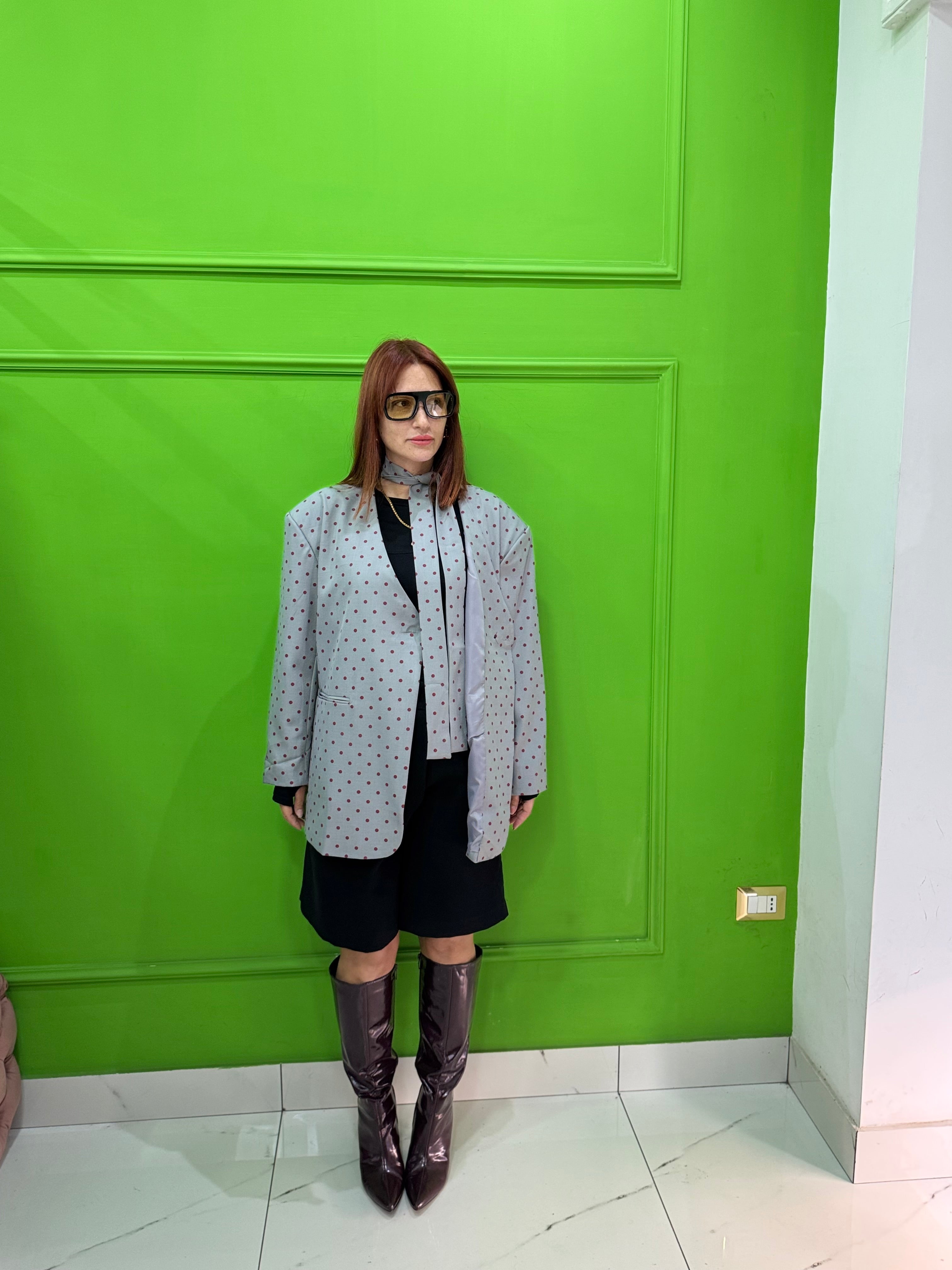 Blazer Pois con cintura