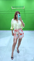Camicia velata gialla