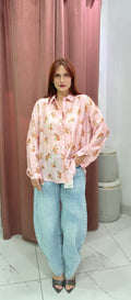 Camicia Flowers rosa