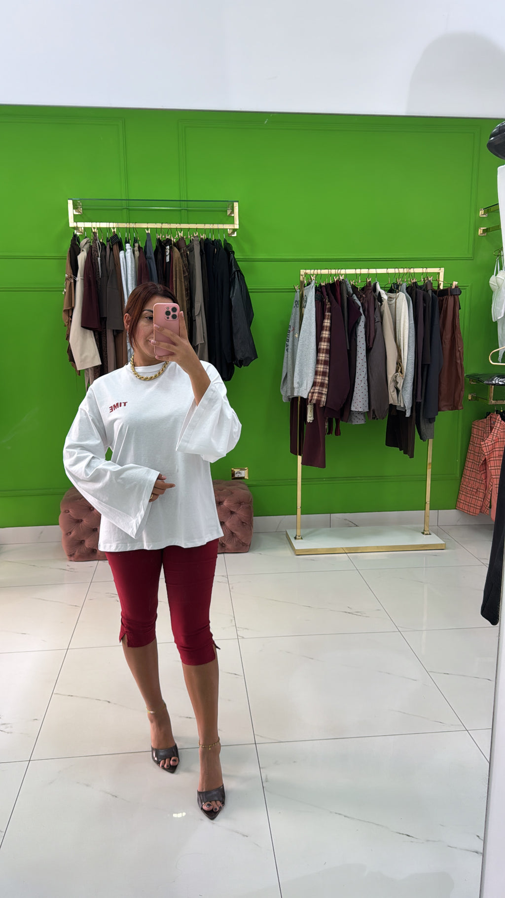 Leggings Capri rosso