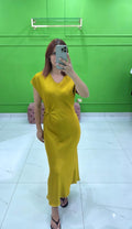 Abito Satin ocra