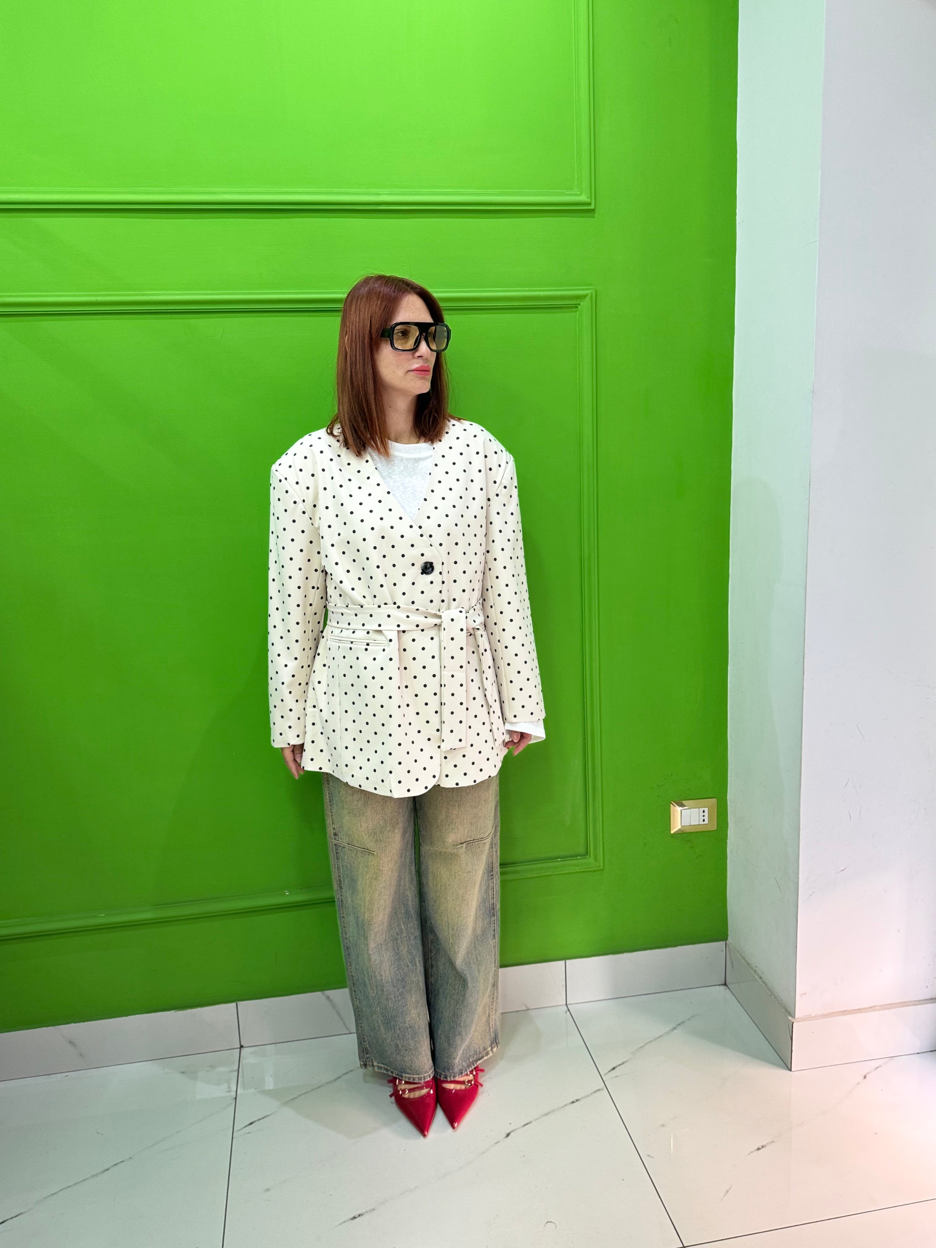 Blazer Pois con cintura