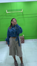 Giacca camicia denim