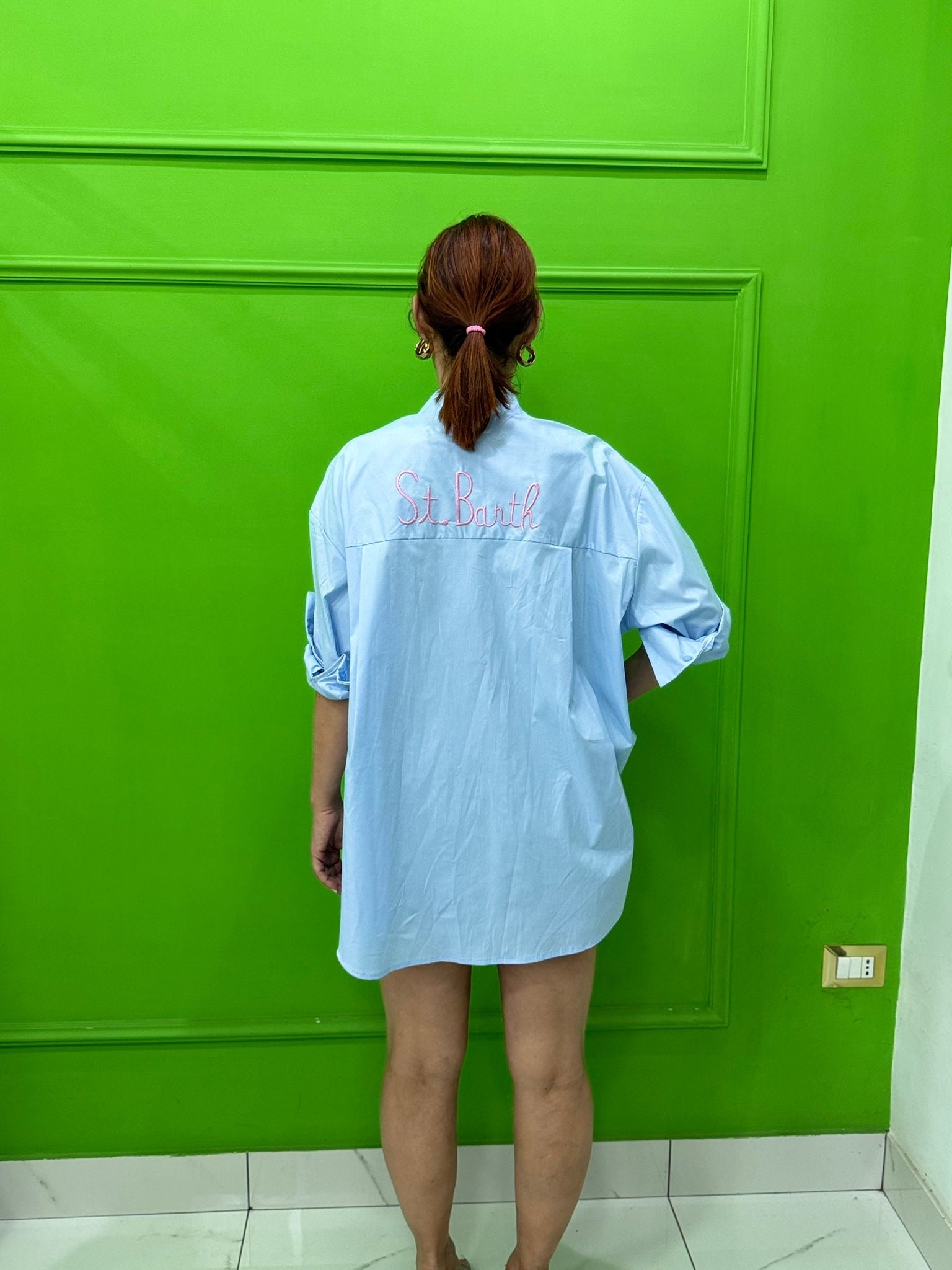 Camicia St Barth celeste