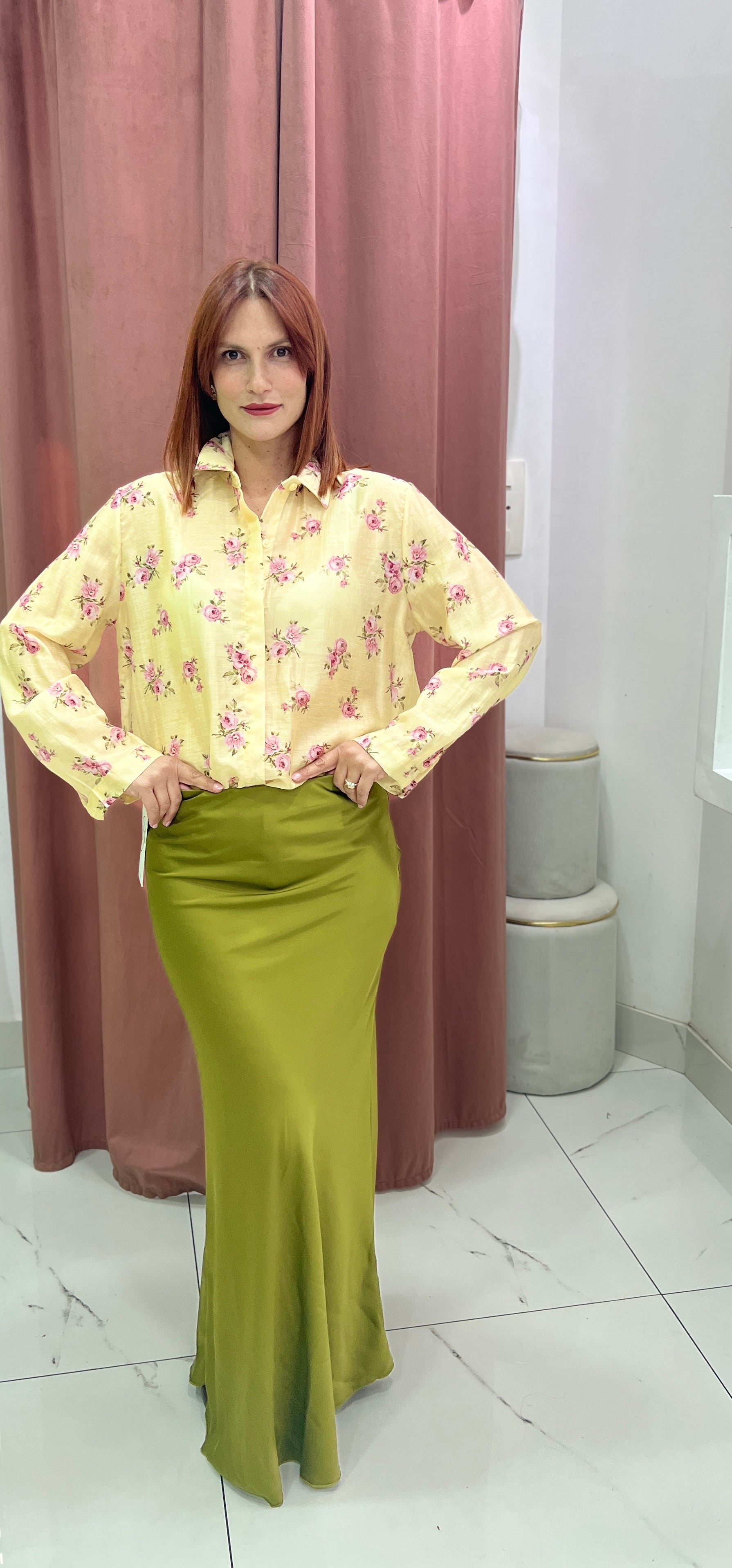 Camicia Flowers gialla