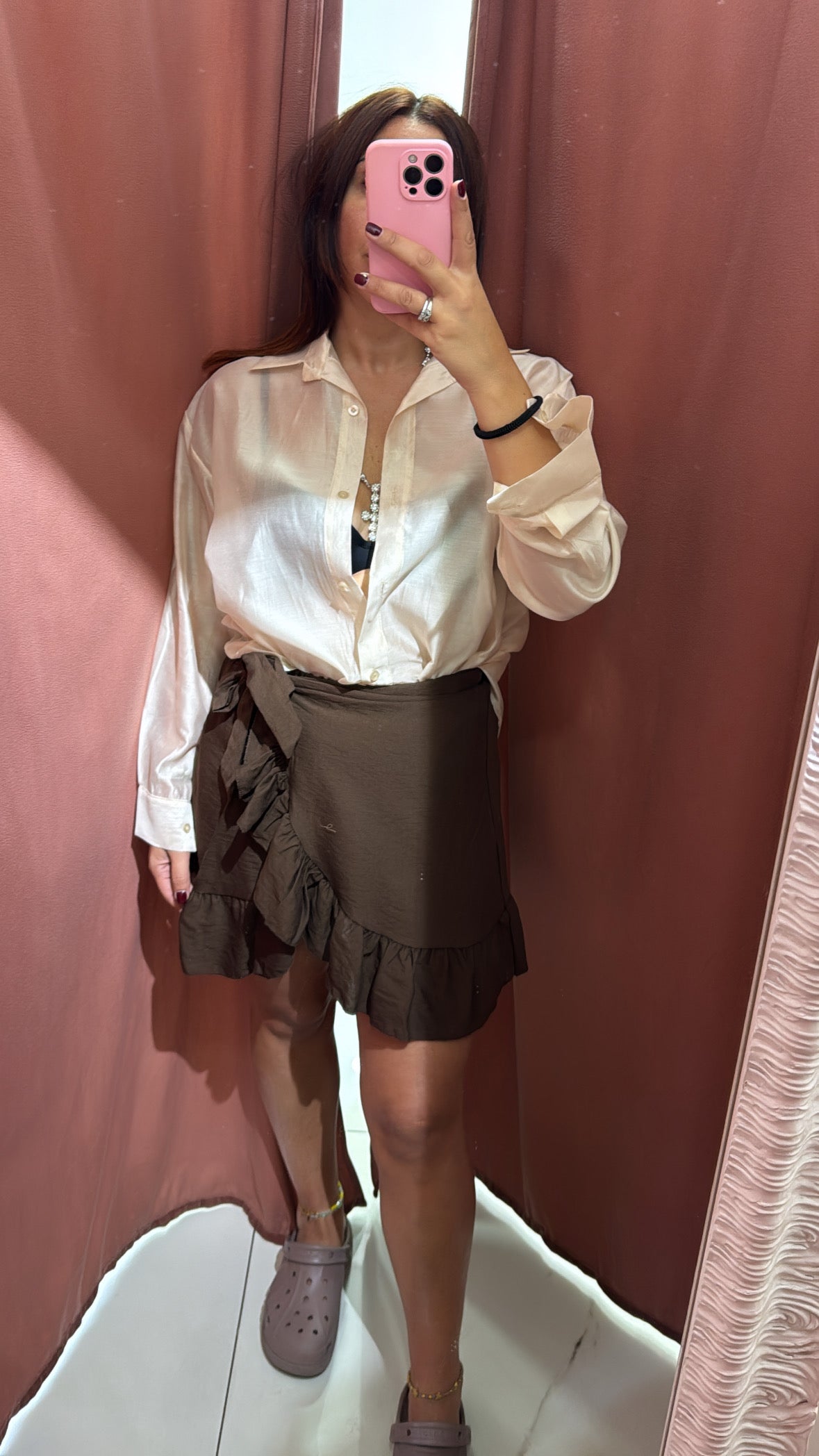 Camicia velata panna
