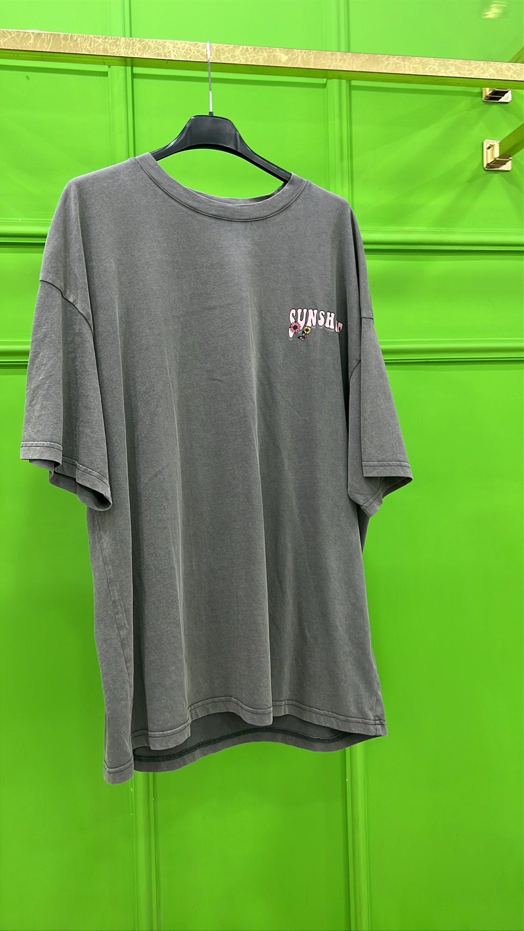 Maxi shirt grigia