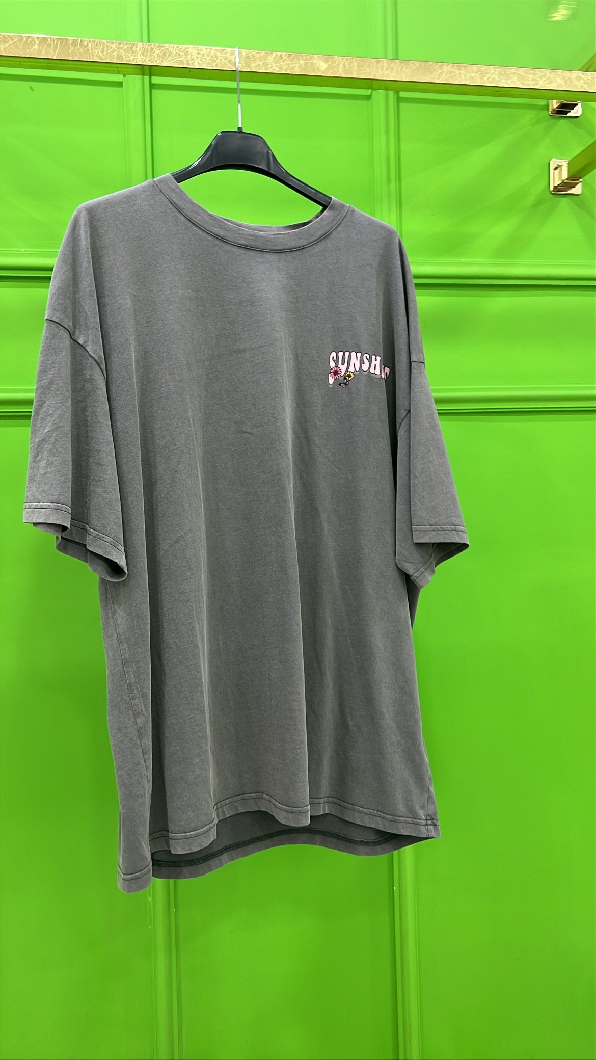 Maxi shirt grigia