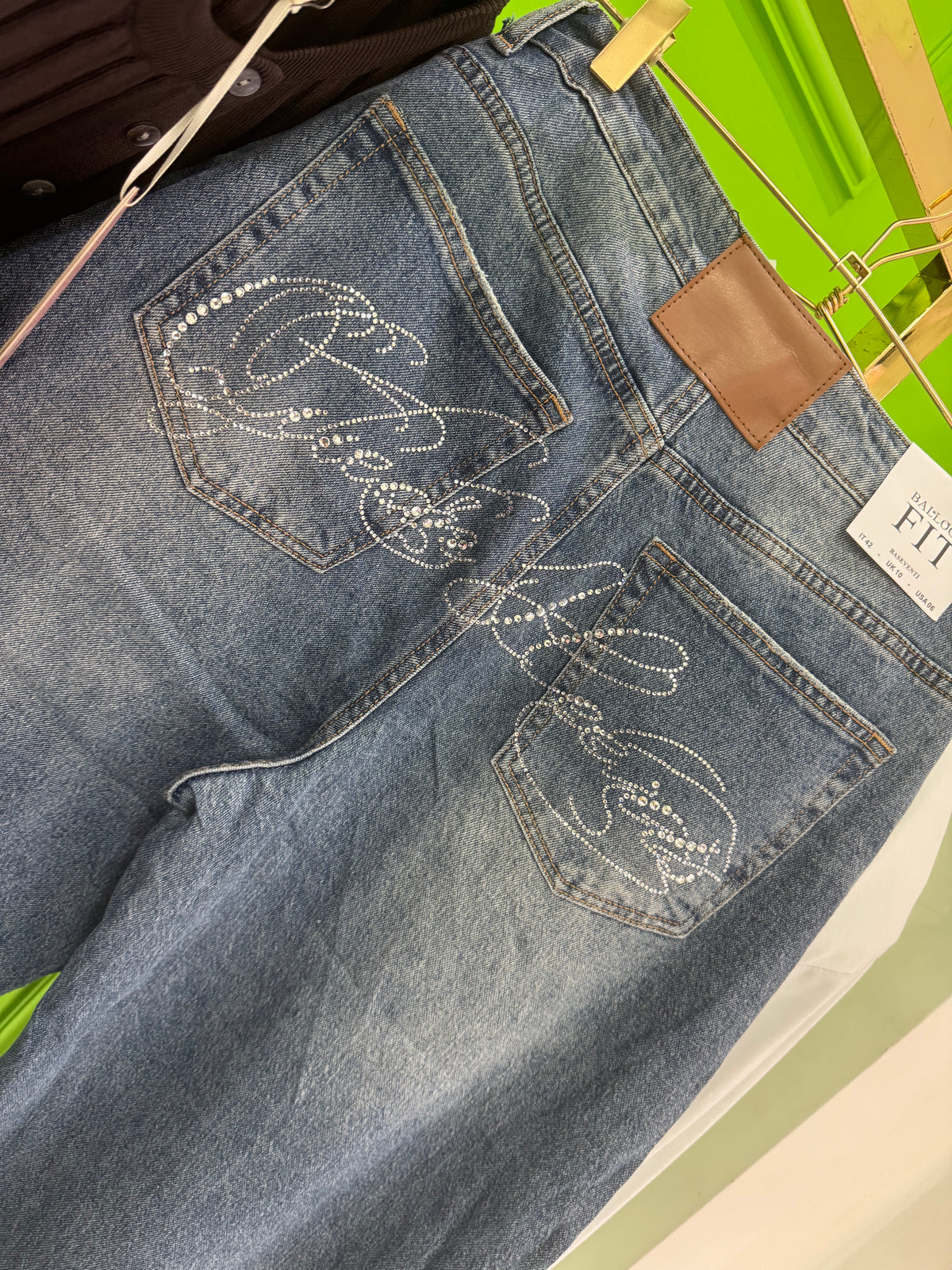 Jeans ballon strass