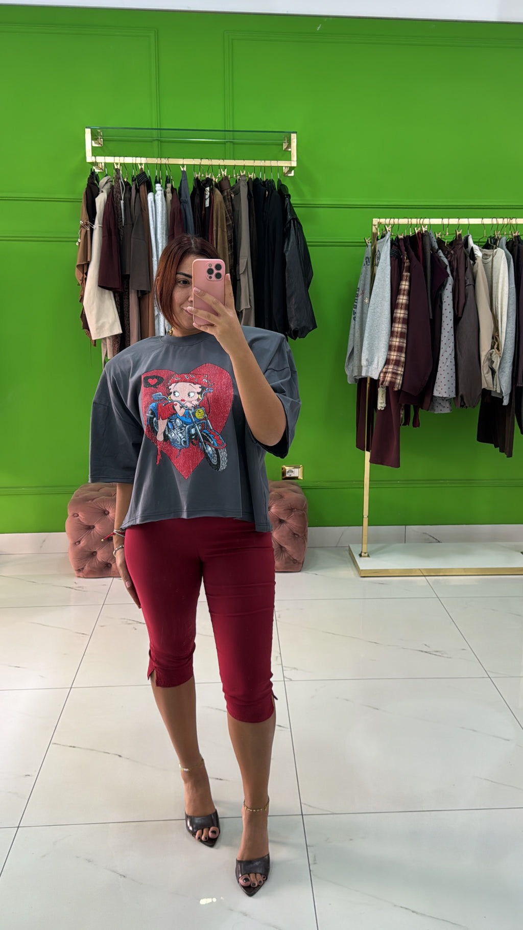 Leggings Capri rosso