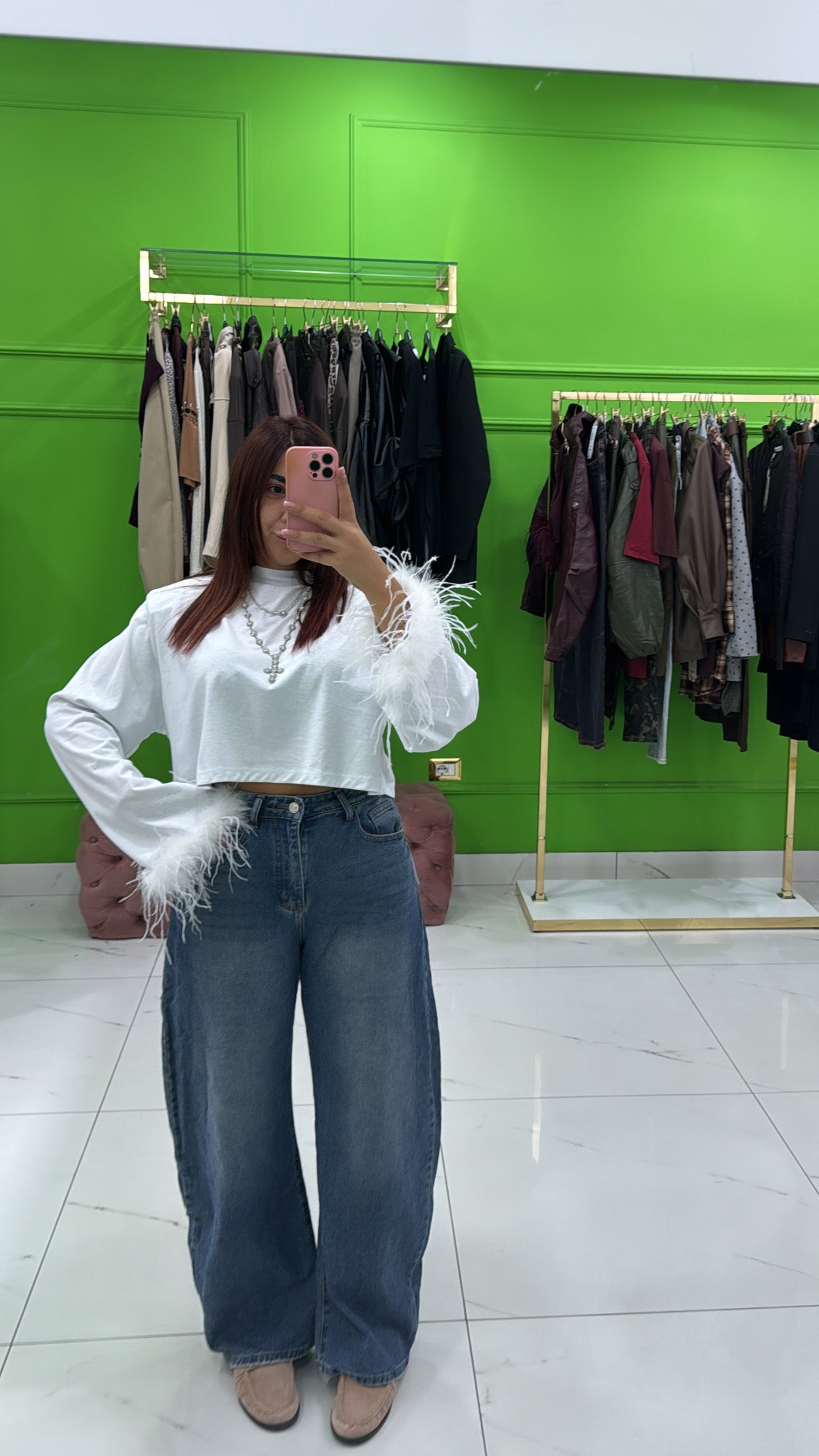 Jeans ballon strass