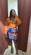Camicia velata arancio