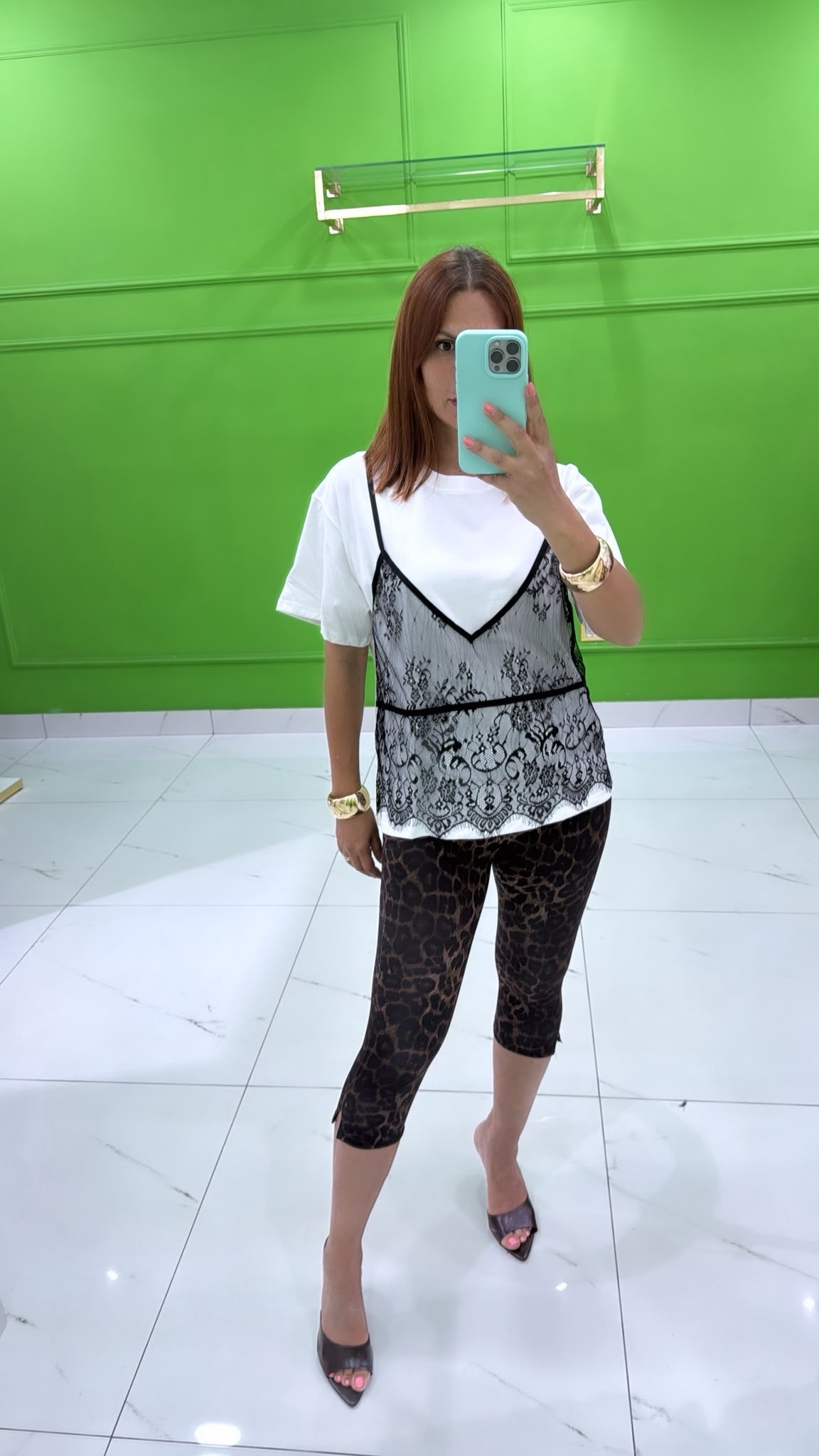 Leggings Capri maculato